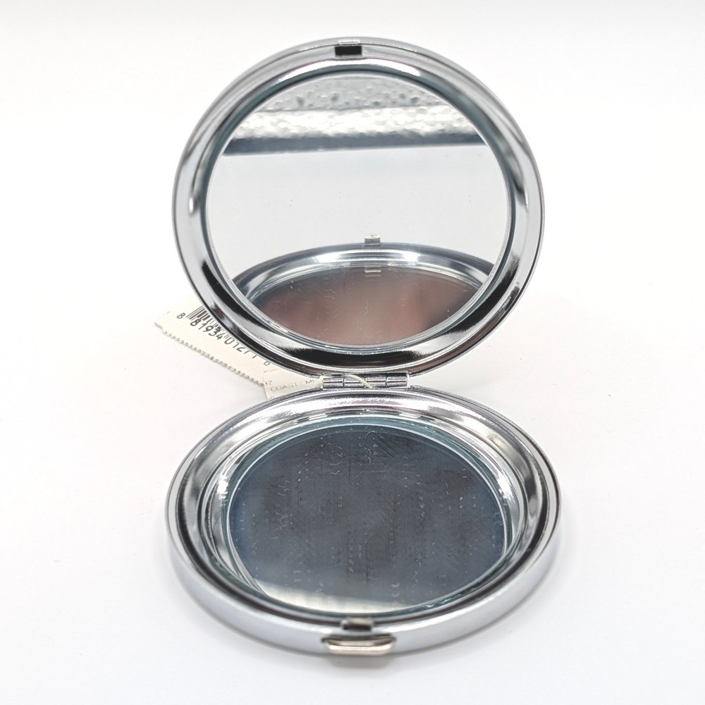 Brighton Ivory Coast Compact Mirror Silver Tone Ornate Scroll E91032 NEW - Picture 4 of 5